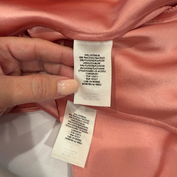 Alice + Olivia Elegant asymetrical Pink Satin Skirt - Picture 12 of 14